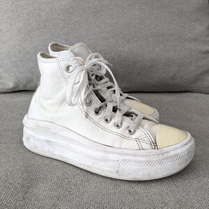 Converse Chuck Taylor All Star Move High-Top Platform Lift Sneaker White 7.5